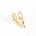 Party CZ Rivet 925 Sterling Silver Hoop Earrings