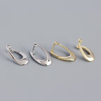 New Irregular Hollow Geometry 925 Sterling Silver Hoop Earrings