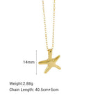 Trendy Tiny Starfish 925 Silver Minimalist Layering Chain Delicate Sea Star Pendant Necklace